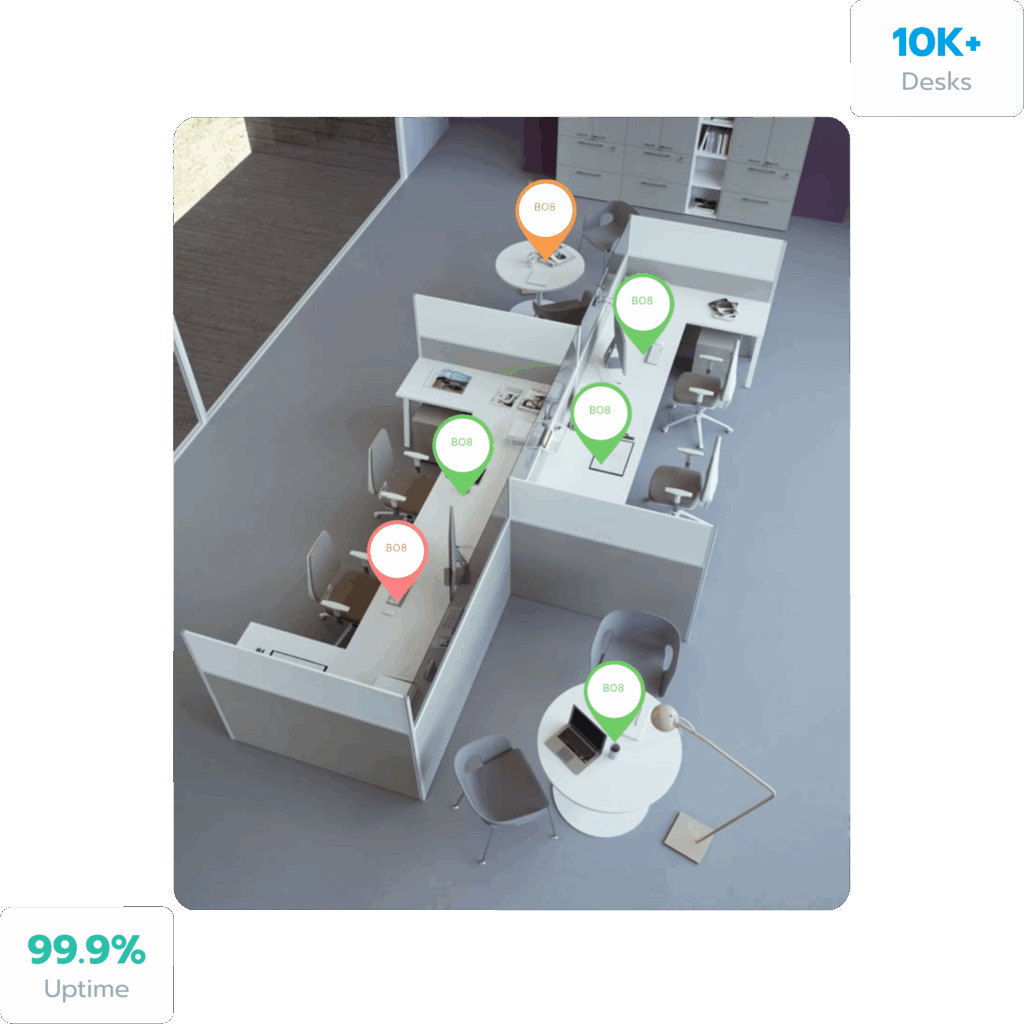 workplace management solution hot desk booking system interface