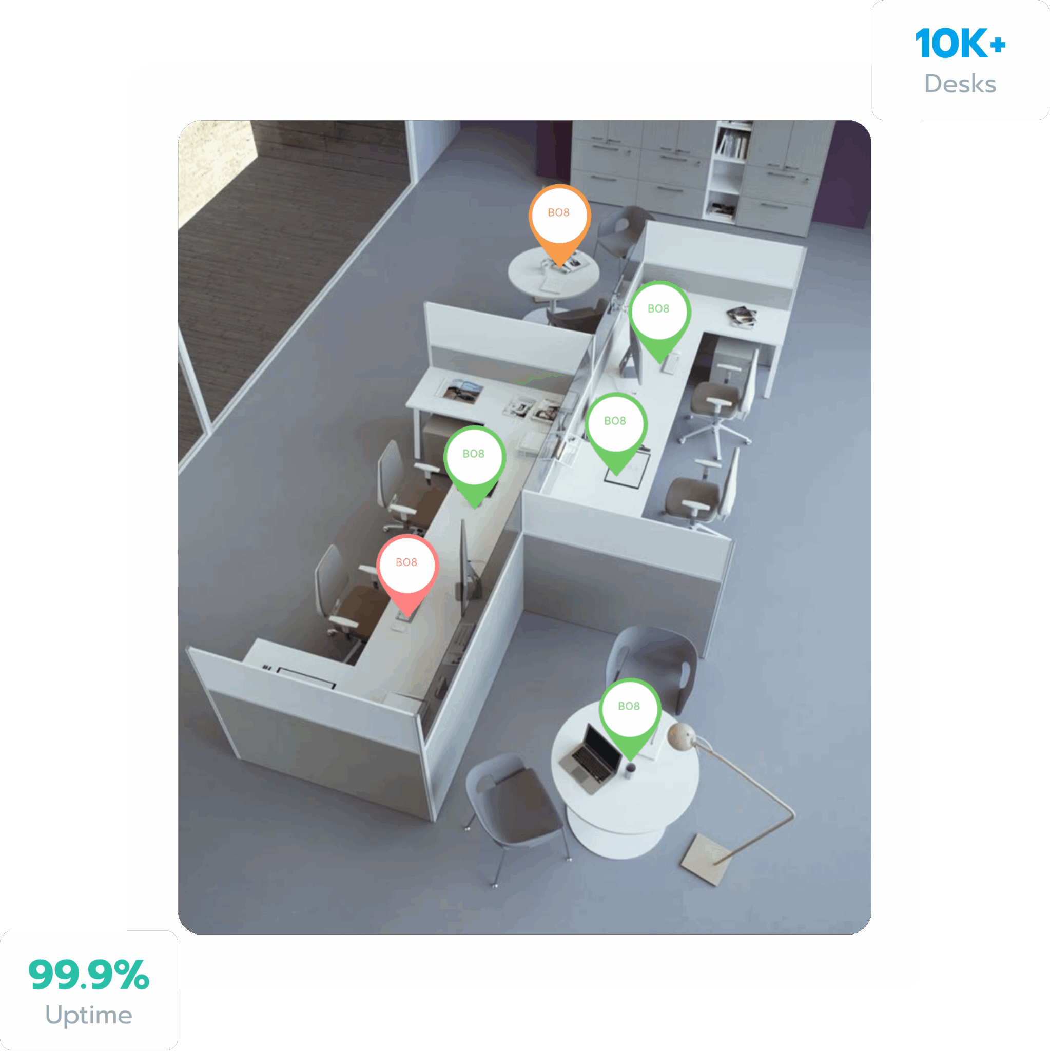 workplace management solution hot desk booking system interface