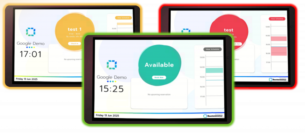 Smart touch panels for Room Booking System